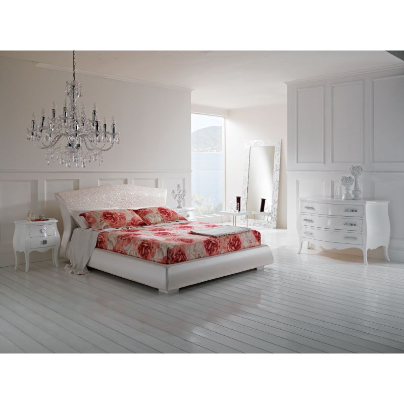 Letto Contenitore In Ecopelle Bianco Prezzi - Di Notte Store Letto Contenitore Matrimoniale Led ...